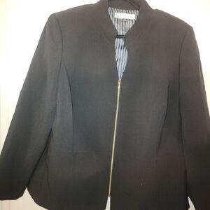 Black Zip-Front Women's Jacket